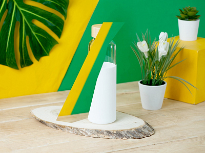 Стеклянная бутылка для воды в силиконовом чехле Refine