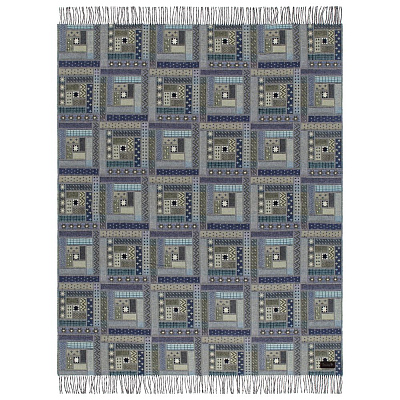 Плед Baltimora, синий с серым