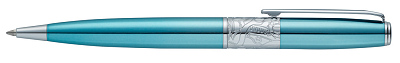 Ручка шариковая Pierre Cardin BARON. Цвет - бирюзовый металлик. Упаковка В.