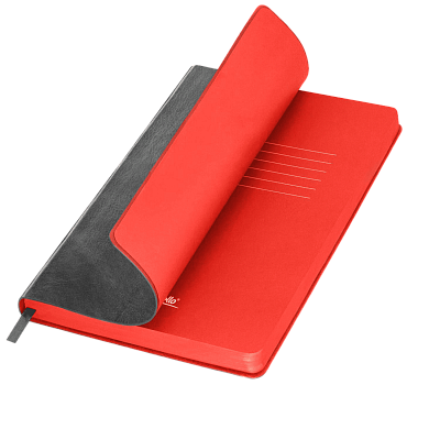 Ежедневник Ривер Сайд (River side) недатированный, серый/красный (без упаковки, без стикера) (Серый, красный, бежевый)