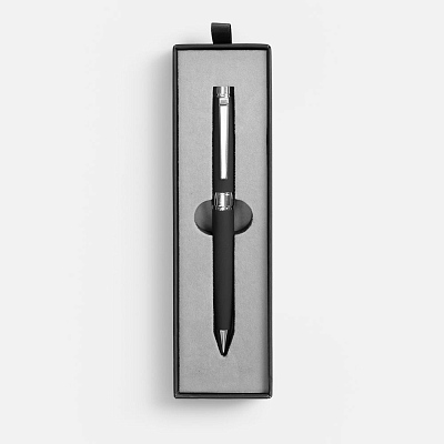 Ручка шариковая Broad Ring Soft Touch в футляре, черная