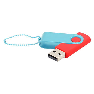 Флешка Designer To Go 2.0 USB 16Gb  (Красный/Бирюзовый)