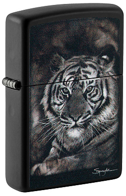 Зажигалка ZIPPO Spazuk Design с покрытием Black Matte, латунь/сталь, чёрная, матовая, 38x13x57 мм (Черный)