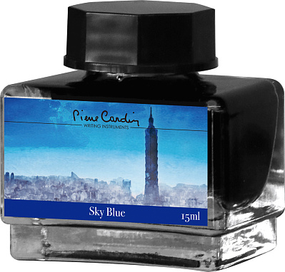 Флакон чернил Pierre Cardin 15мл серия CITY FANTASY цвет Sky Blue (Синий Небесный)