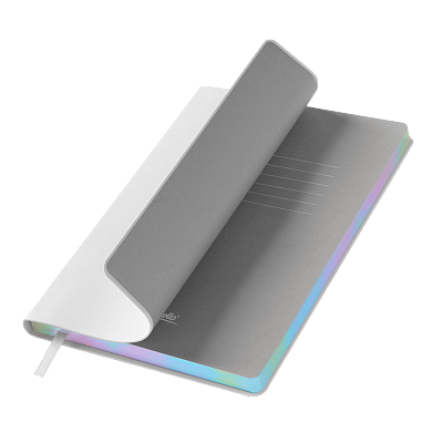 Ежедневник Гэлакси (Galaxy) недатированный, гибкая обложка, срез голограф. фольга, белый (Белый, серый, бежевый, многоцветный)