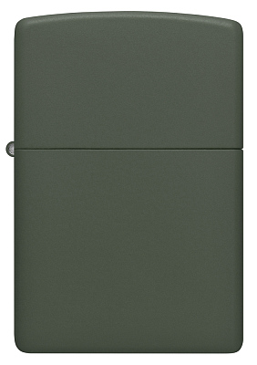 Зажигалка ZIPPO Classic с покрытием Green Matte, латунь/сталь, зелёная, матовая, 38x13x57 мм