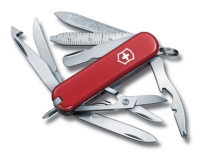 Нож-брелок VICTORINOX Mini Champ 58 мм 17 функций красный