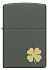 Зажигалка ZIPPO Four Leaf Clover с покрытием Green Matte, латунь/сталь, зеленая, 38x13x57 мм - Фото 2