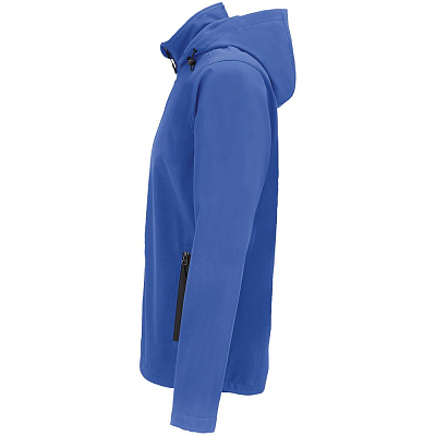 Куртка софтшелл с капюшоном мужская Race Men, ярко-синяя (royal)