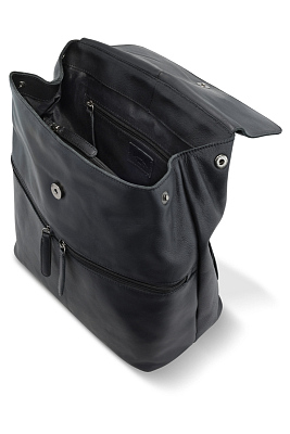 Рюкзак женский KLONDIKE GOLD «Miki», натуральная кожа в черном цвете, 39 х 32 х 14,5 см