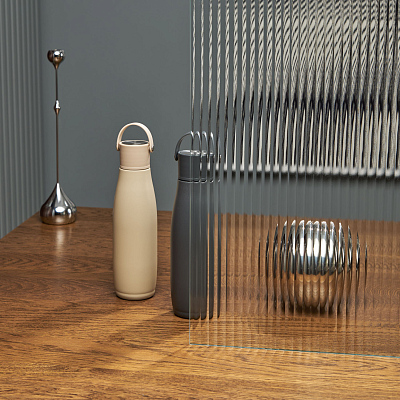 Термобутылка вакуумная герметичная Боска (Bosca), серая