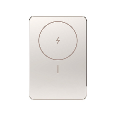 Беспроводной магнитный ПЗУ Xiaomi Super Slim Magnetic Power Bank 5000 золото