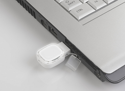 Флеш-карта 16 Гб с подсветкой логотипа, белый