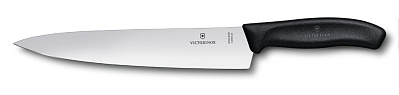 Нож разделочный VICTORINOX SwissClassic, 22 см, чёрный, в картонном блистере (Черный)