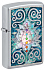 Зажигалка ZIPPO Lotus Flower с покрытием High Polish Chrome, латунь/сталь, серебристая, 38x13x57 мм - Фото 1