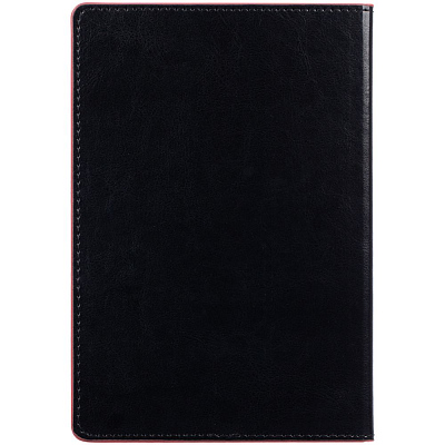 Ежедневник Alanis, недатированный, черный с красным