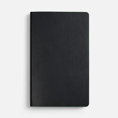 Ежедневник Trait, недатированный, черный с зеленым