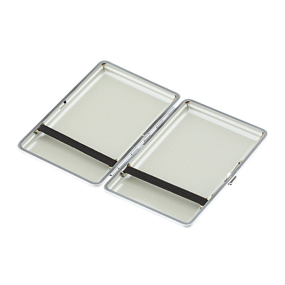 Портсигар S.Quire, нержавеющая сталь, искуственная кожа, красный, 7,4х11,5х1,8 см