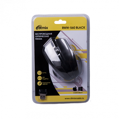 Мышь беспроводная RITMIX RMW-560, черный