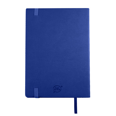 Бизнес-блокнот "RILY", формат А5,  синий, блок в точку