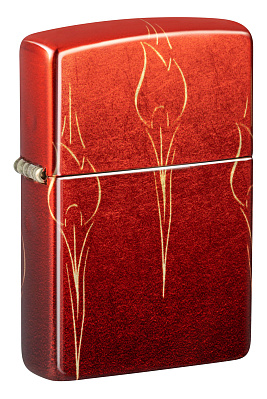 Зажигалка ZIPPO Ombre Flames с покрытием 540 Tumbled Brass, латунь/сталь, разноцветная, 38x13x57 мм (Разноцветный)