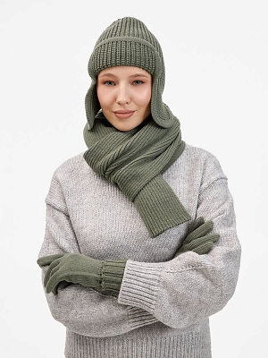 Шарф Catch Match, зеленый (полынь)