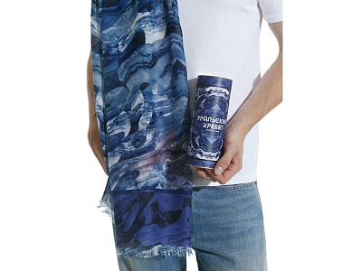 Шарф- палантин Уральский хребет