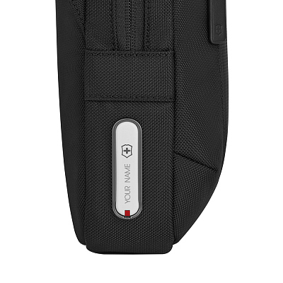 Сумка через плечо VICTORINOX Architecture Urban2 Crossbody Bag, черный, полиэстер/кожа, 22x9x28 см, 6 л