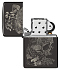 Зажигалка ZIPPO Skull с покрытием High Polish Black, латунь/сталь, черная, глянцевая, 38x13x57 мм - Фото 4
