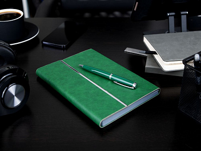 Ручка шариковая Letra Chrome, глянцевая, темно-синяя