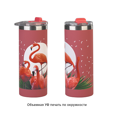 Термостакан "Хилтон" 480 мл, покрытие soft touch, красный