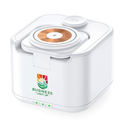 Беспроводная колонка Powerbox 5W с беспроводной зарядкой 15W,белый