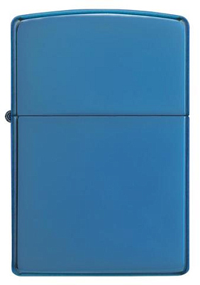 Зажигалка ZIPPO Classic с покрытием Sapphire™, латунь/сталь, синяя, глянцевая, 38x13x57 мм
