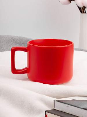 Чашка Jumbo в коробке матовая, красная