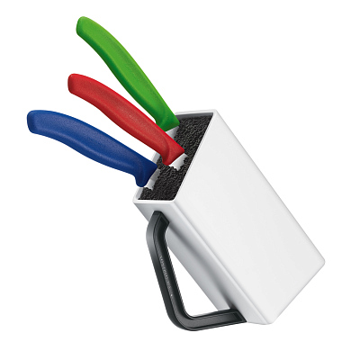 Набор из 6 ножей VICTORINOX: овощечистка, 3 ножа для овощей, столовый нож, нож для пиццы и стейка