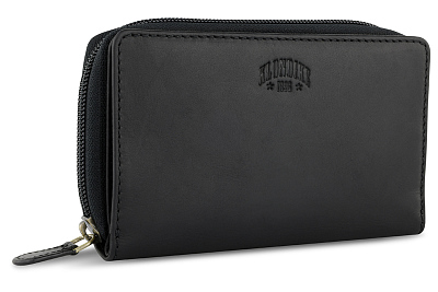 Кошелек KLONDIKE RUSH «Ava», натуральная кожа в черном цвете, 16 х 10 х 3 см
