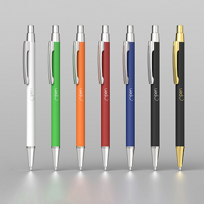 Ручка шариковая "Ray", покрытие soft touch, оранжевый