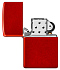 Зажигалка ZIPPO Classic с покрытием Metallic Red, латунь/сталь, красная, матовая, 38x13x57 мм - Фото 4