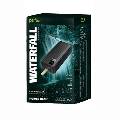 ПЗУ Perfeo WATERFALL 30000, черный