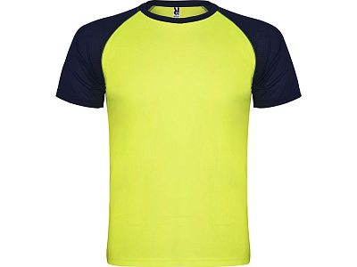 Спортивная футболка Indianapolis мужская (Неоновый желтый/синий нэйви)