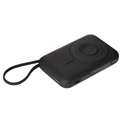 Внешний аккумулятор Комбо (Combo) 4-в-1 10000mAh с функцией беспроводной зарядки 15W, черный (Чёрный)