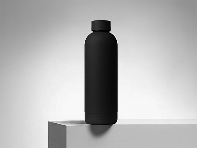 Вакуумная термобутылка с медной изоляцией Cask, soft-touch, тубус, 500 мл (Чёрный)