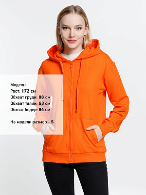 Толстовка на молнии с капюшоном Siverga 2.0, оранжевая
