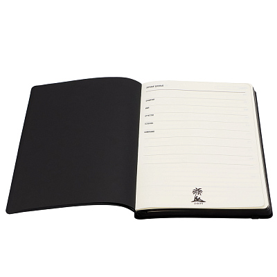 Ежедневник A5 недатированный Dante в мягком переплёте софт-тач, чёрный