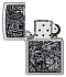 Зажигалка ZIPPO Jungle Design с покрытием Street Chrome, латунь/сталь, серебристая, 38x13x57 мм - Фото 4