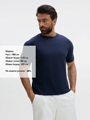 Футболка унисекс Durington, темно-синяя