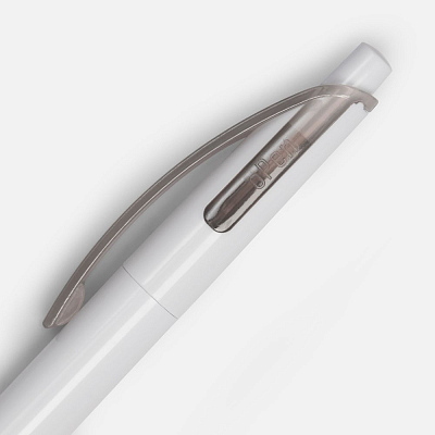 Ручка шариковая Bento, белая с серым