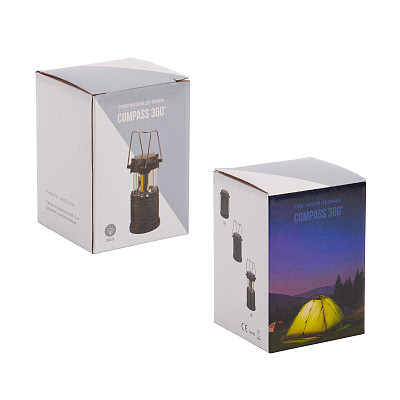 Туристический led-фонарь "Compass" 360˚ , черный