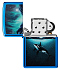 Зажигалка ZIPPO Whale с покрытием High Polish Blue, латунь/сталь, синяя, глянцевая, 38x13x57 мм - Фото 4
