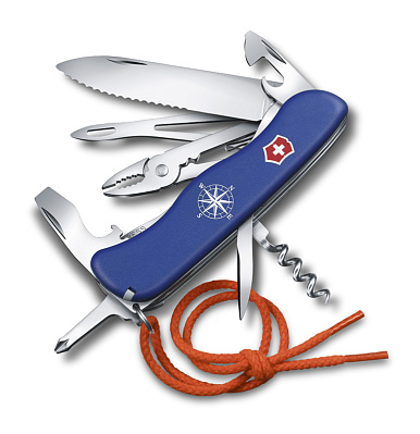 Нож перочинный VICTORINOX Skipper, 111 мм, 18 функций, с фиксатором лезвия, со шнурком  (Синий)